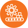 icon that represents automation, manufacturing, or production